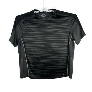 Tek Gear DryTek Mens Black Striped Performance T-Shirt Size 2X